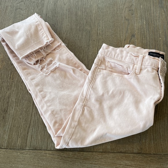Banana Republic High-Rise Premium Denim, Blush - Picture 2 of 8